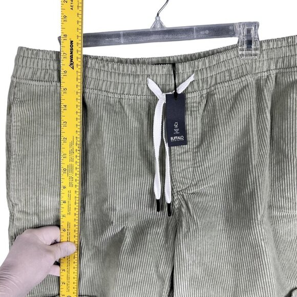 Buffalo David Bitton Mens L Sage Green Corduroy Haiden Shorts Summer Minimalist - Picture 10 of 14